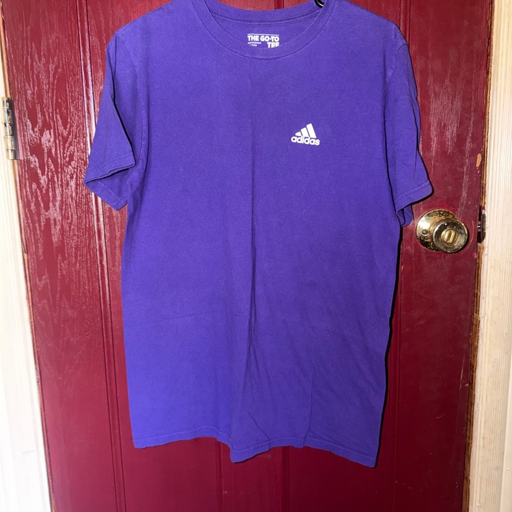 adidas Purple Short Sleeve Logo Tee